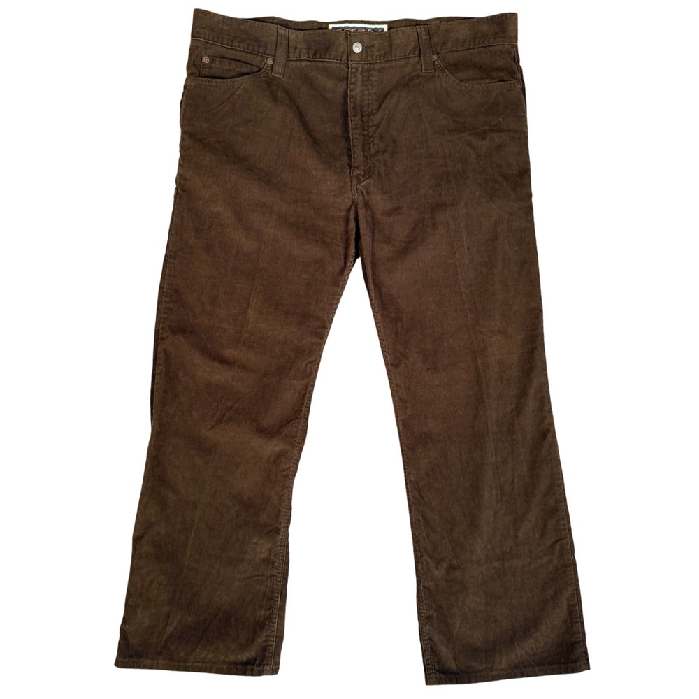 Levi's 549 Low Loose Corduroy Pants Mens 42x30 Brown Cotton Blend Relaxed Fit
